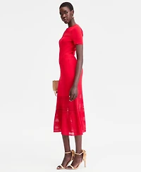 I.n.c. International Concepts Women's Pointelle Stripe Sweater Skirt