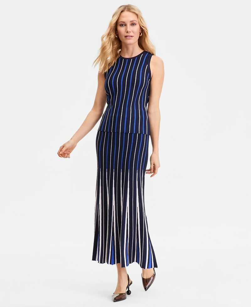 I.n.c. International Concepts Women's Multi-Stripe Sweater Skirt, Macy's Exclusive