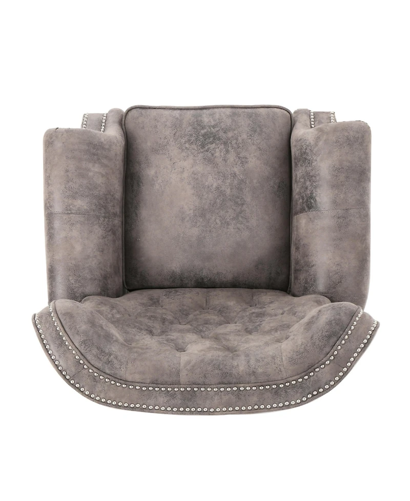 Streamdale Furniture Accented Push Back Recliner Chair with Rolled Arms