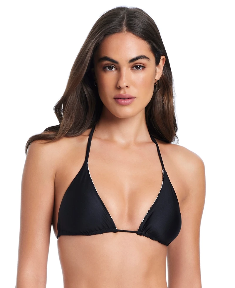 Red Carter Women's Serengeti V-Neck Bikini Halter Top