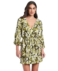 Red Carter Women's V-Neck Cover-Up Tunic Dress