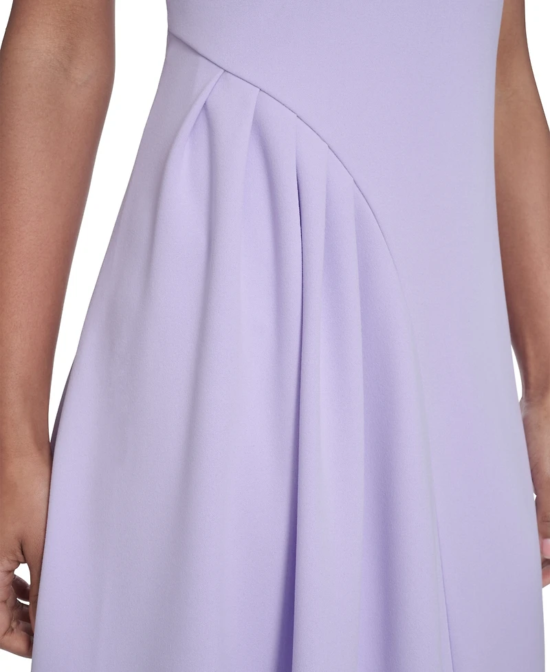 Calvin Klein Women's Ruched V-Neck Midi Dress