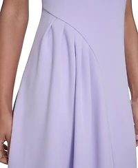 Calvin Klein Women's Ruched V-Neck Midi Dress