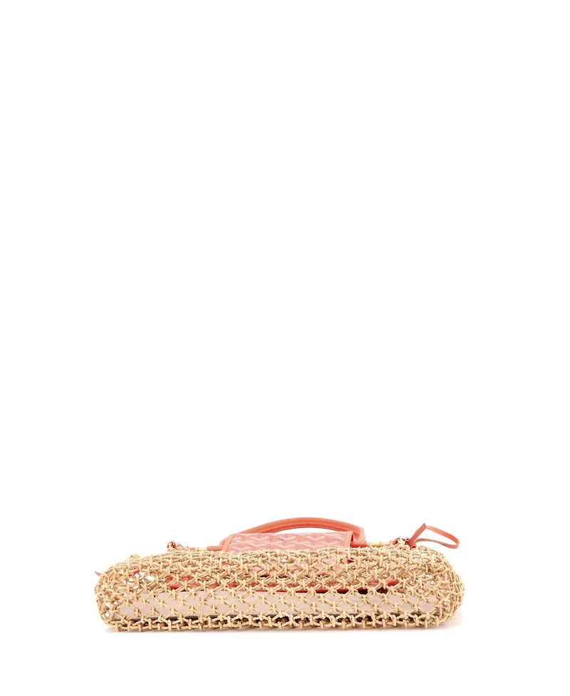 Pre-Owned Goyard Aligre Bag Raffia Net with Coated Canvas