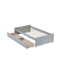 Streamdale Furniture Twin Size Bed with 2 Drawers