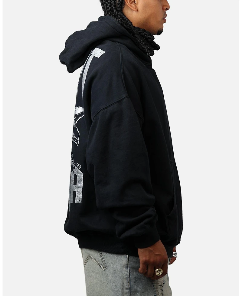 Saint Morta Men's Gothic Distressed Zip Hoodie