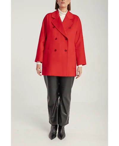 1982 Women's Cashmere Double Breasted Short Coat