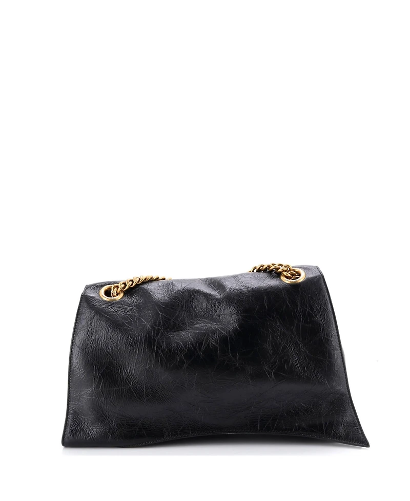Pre-Owned Balenciaga Large Crush Chain Flap Bag Leather