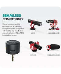 Movo Wm-VXR10 Wireless Shotgun Mic Adapter for Camera/Dslr/3.5mm/Trs