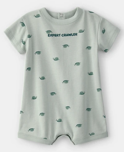 Carter's Baby Boys' Expert Crawler Snail Short-Sleeve Romper
