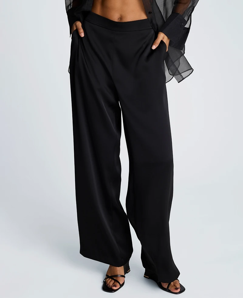 Kenneth Cole Women's Satin Wide Leg Pants