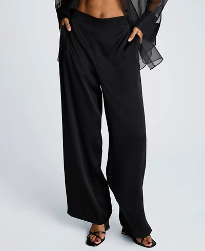 Kenneth Cole Women's Satin Wide Leg Pants