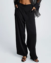 Kenneth Cole Women's Satin Wide Leg Pants
