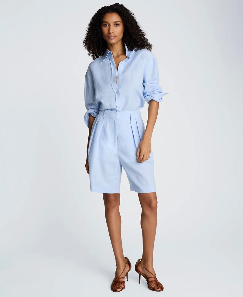 Kenneth Cole Women's High-Rise Pleated Shorts