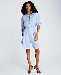 Kenneth Cole Women's High-Rise Pleated Shorts