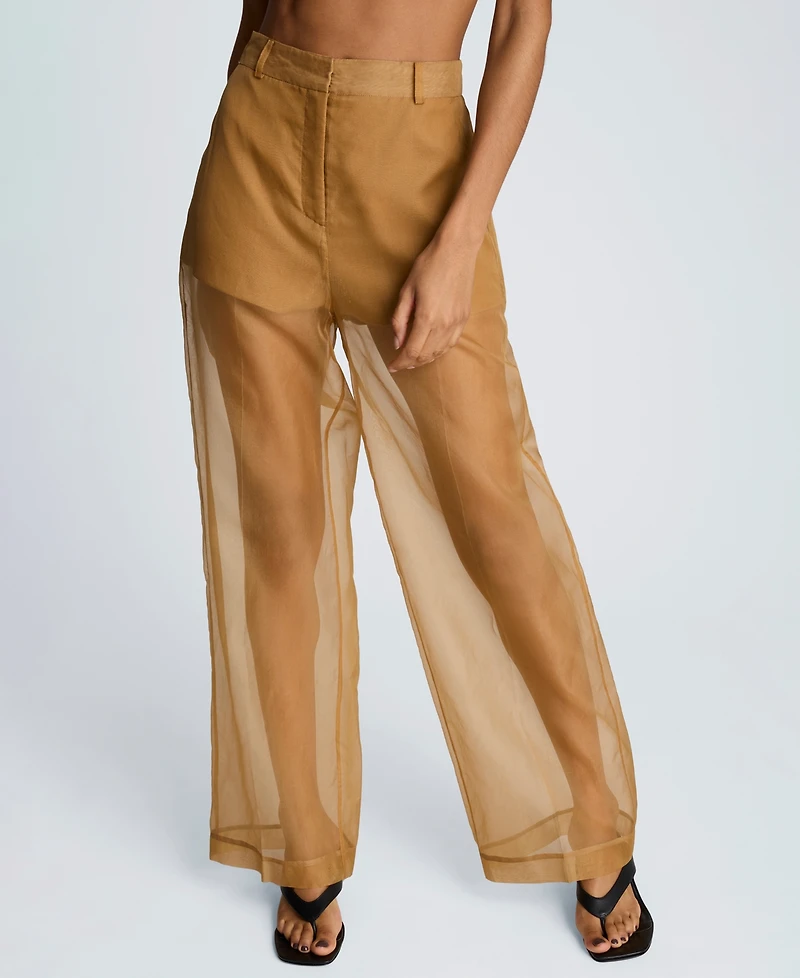 Kenneth Cole Women's High-Waist Organza Pants