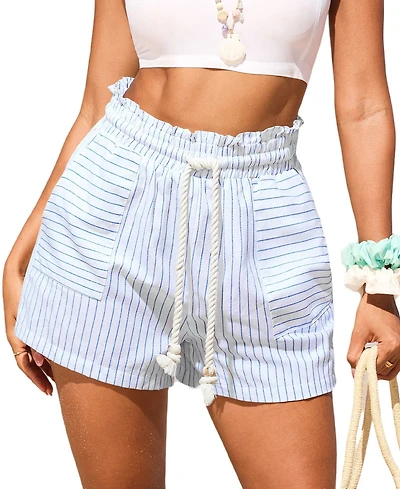 Cupshe Women's Fiji Escape Striped Shorts
