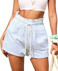 Cupshe Women's Fiji Escape Striped Shorts