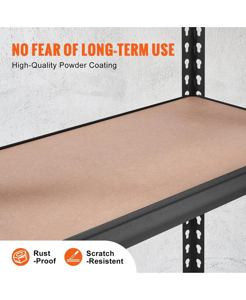 Mecale 5-Tier Storage Shelving Unit, Adjustable, 2000-Lb Capacity, 30"L x 12"W x 60"H, Heavy-Duty Utility Rack