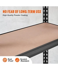 Mecale 5-Tier Storage Shelving Unit, Adjustable, 2000-Lb Capacity, 30"L x 12"W x 60"H, Heavy-Duty Utility Rack