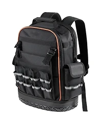 Mecale Tool Backpack, 64 Pockets, Heavy-Duty Jobsite Backpack w/ Laptop Compartment & Molded Base, Tradesmen Bag