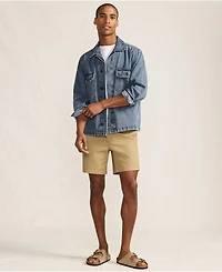 Lands' End Men's Denim Utility Shirt Jacket