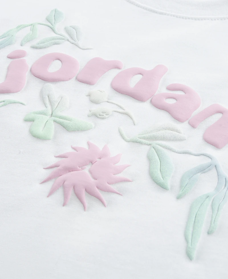 Jordan Girls' 7-16 Puff Floral Short-Sleeve T-Shirt