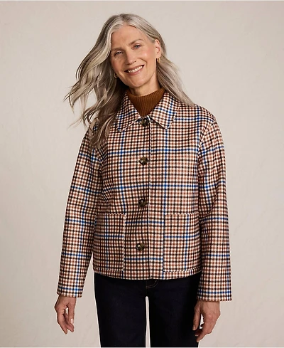 Lands' End Women's Heritage Brushed Print Shirt Jacket