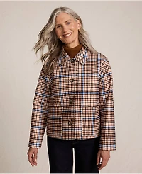 Lands' End Women's Heritage Brushed Print Shirt Jacket