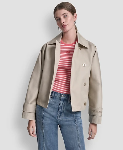 Dkny Jeans Petite Long-Sleeve Single-Breasted Jacket