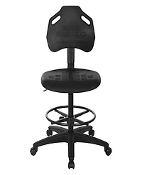 Osp Home Furnishings 39.75" Metal Self Skinned Urethane Drafting Chair