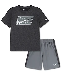 Nike Little Boys Dri-fit Dropset T-Shirt & Shorts Set