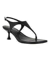 Calvin Klein Women's Portia T-Strap Flared Heel Dress Sandals