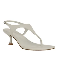 Calvin Klein Women's Portia T-Strap Flared Heel Dress Sandals