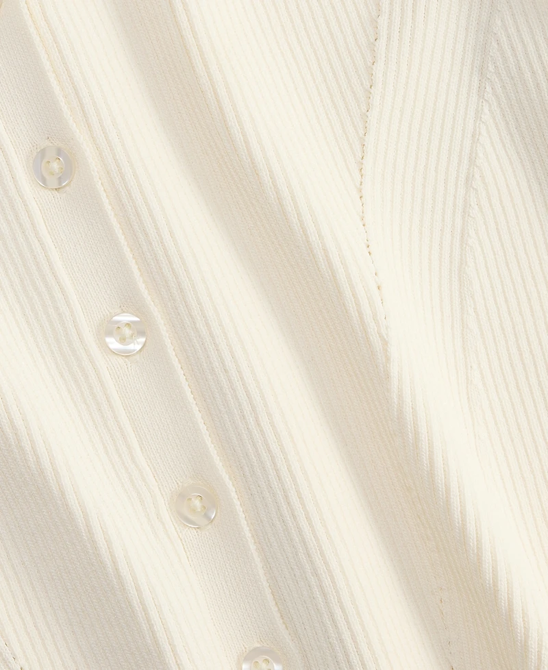 I.n.c. International Concepts Women's Ribbed Crewneck Cardigan, Macy's Exclusive