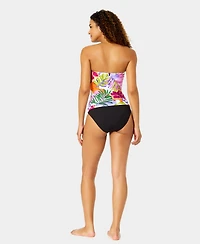 Anne Cole Women's Twist Front Shirred Bandeaukini Swim Top