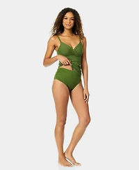 Anne Cole Women's Surplice Underwire Tankini Top