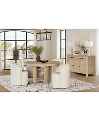 Furniture Marcel 5-Pc. Dining Set (Round Table & 4 Barrel Side Chairs)