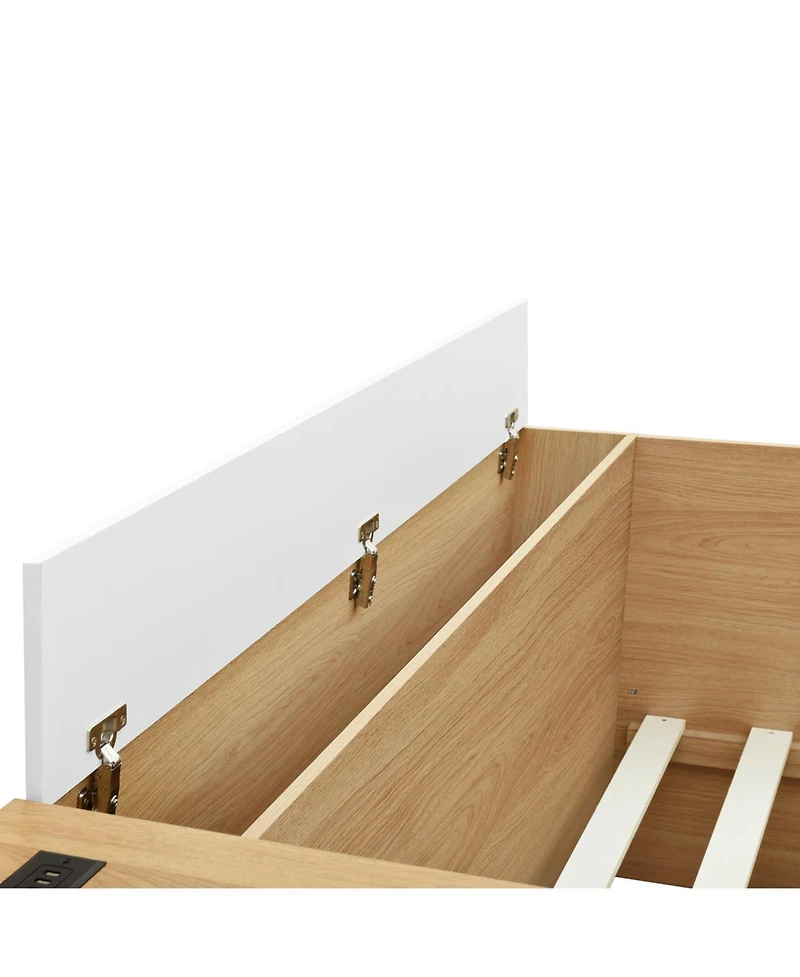 Streamdale Furniture Full Wooden Platform Bed with 6 Drawers, Shelves and Dressing Table