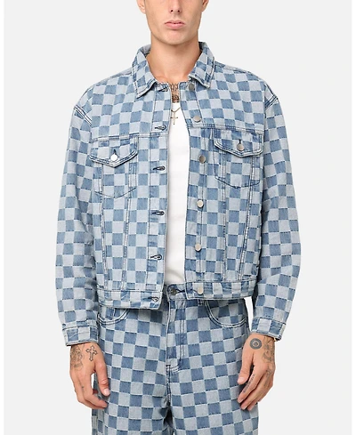 Xxiii Men's Checker Board Trucker Jacket
