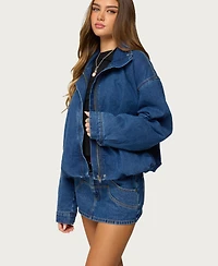 Edikted Women's Hilary Oversized Denim Coat