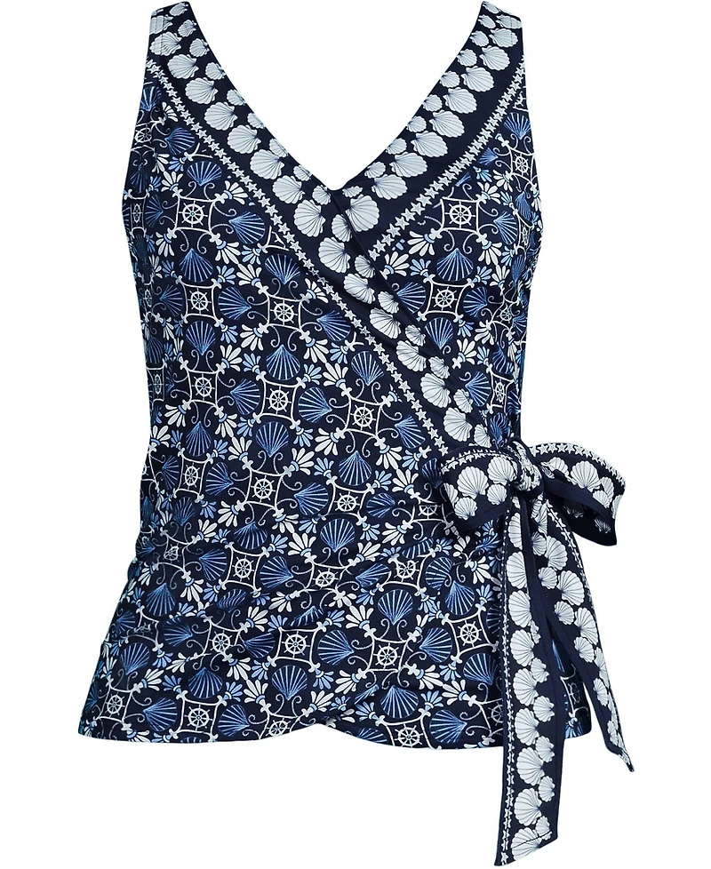 Lands' End Petite Side Tie Tankini Top