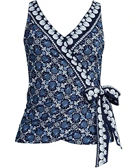 Lands' End Petite Side Tie Tankini Top
