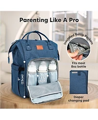 KeaBabies Original Diaper Bag Backpack, Multi-Functional Baby Bags with Changing Pad