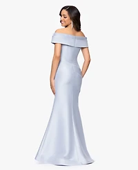 Betsy & Adam Women's Off-The-Shoulder Gown