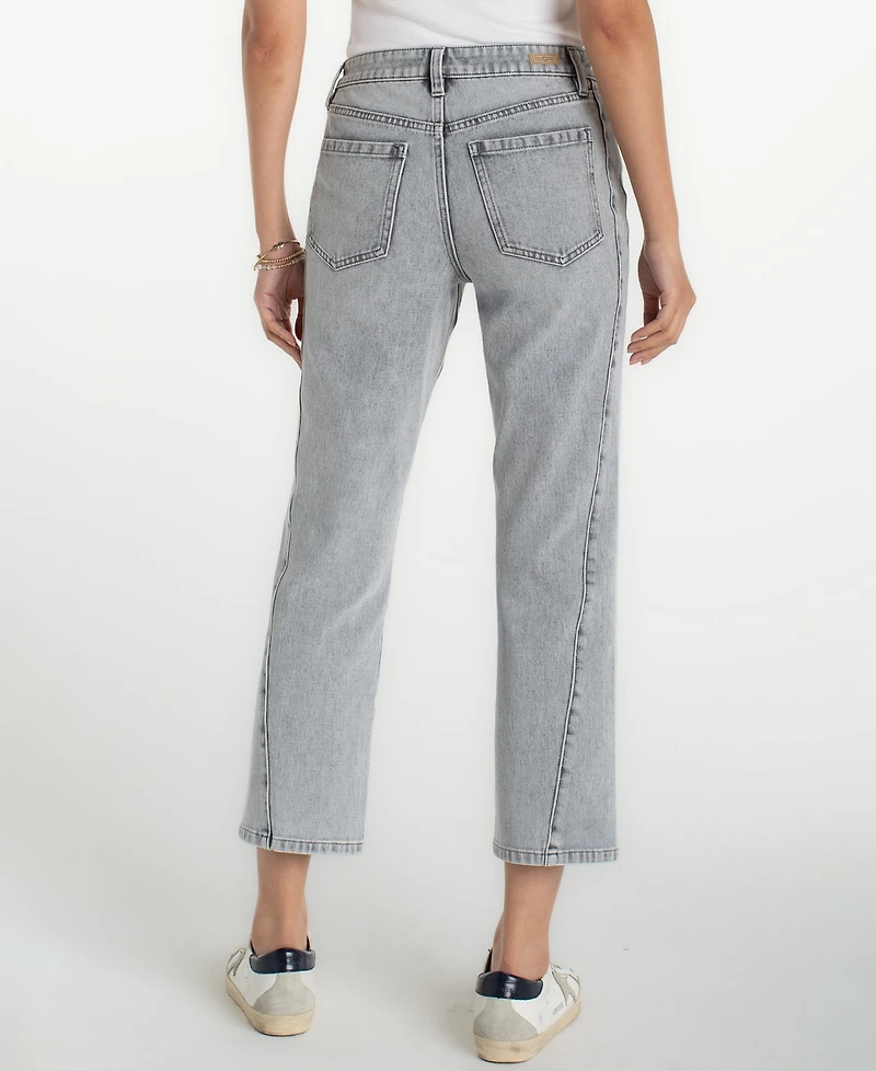 Liverpool Los Angeles Petite Kennedy Mid Rise Straight Jeans