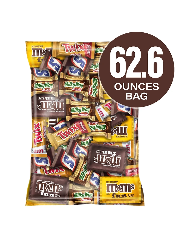 Mars Chocolate Favorites Minis Size Candy Bars Assorted Variety Mix Bag, 62.6 oz