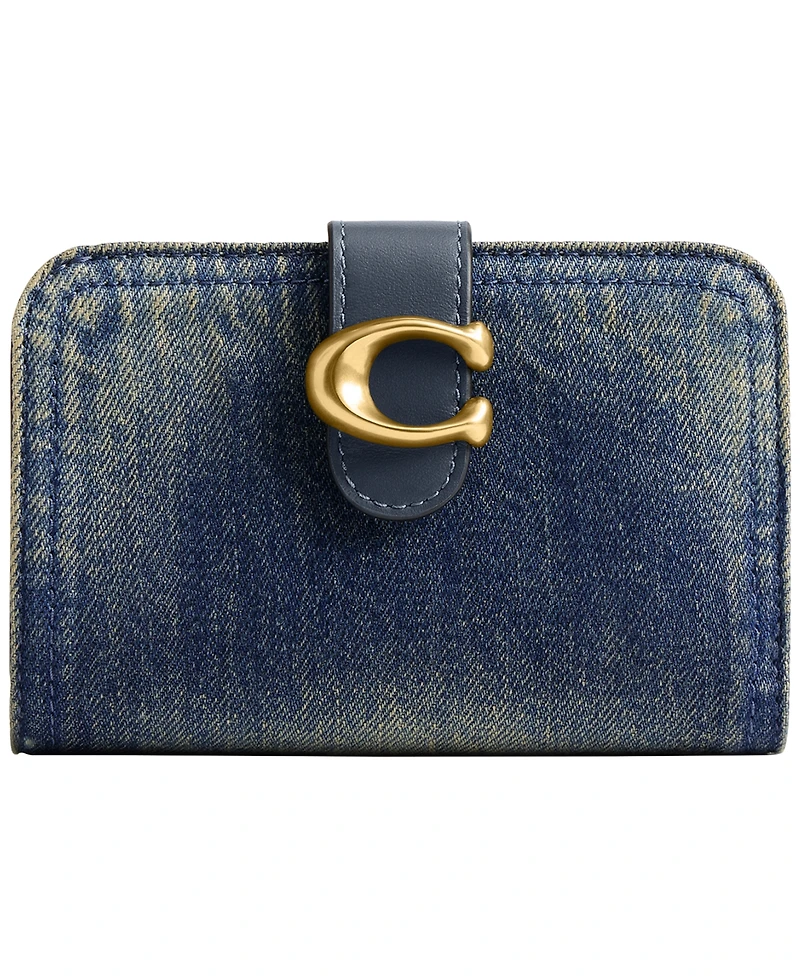 Coach Snap Loved Denim Tabby Wallet