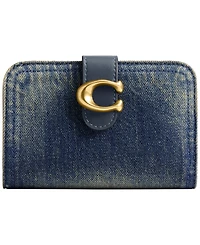 Coach Snap Loved Denim Tabby Wallet