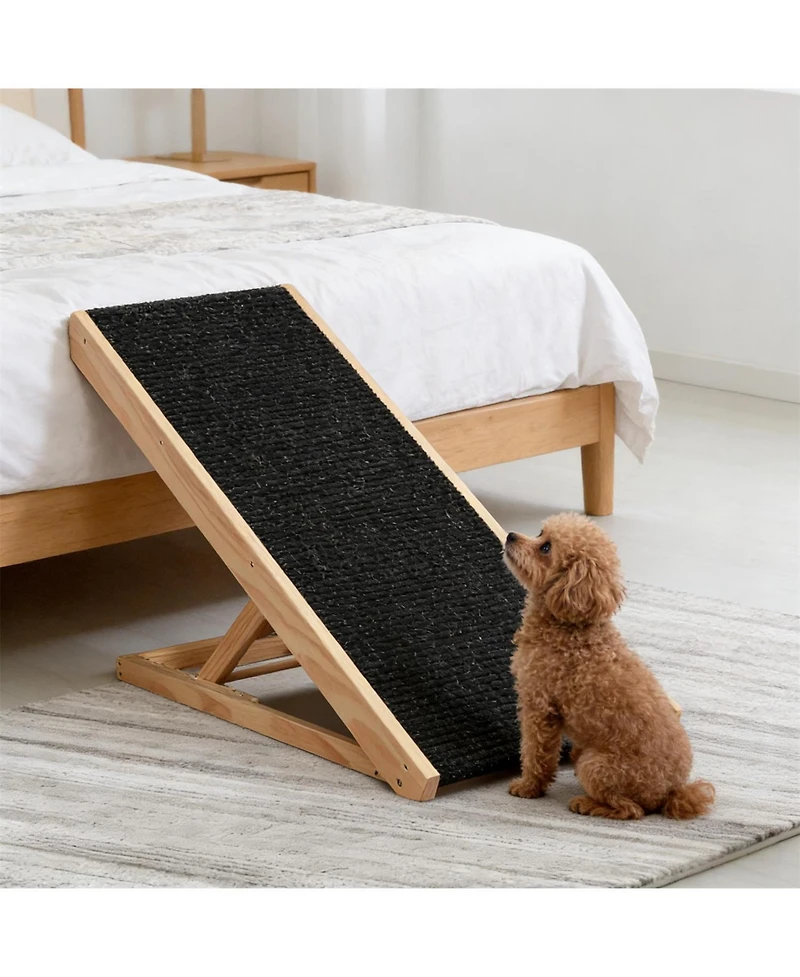 Aostirmotor Elevated Dog Ramp with ease in Black